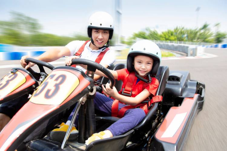 kids in go karts